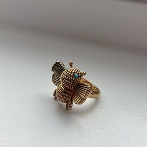 kate spade “bee” gold toned ring Sz 7
